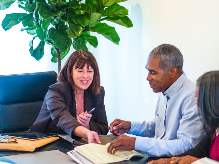 Man and women in meeting